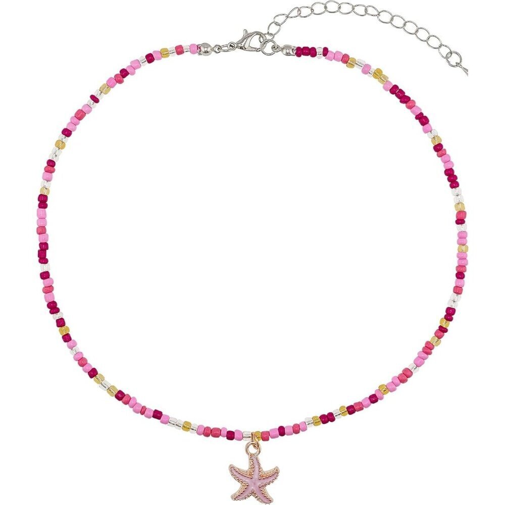 Bohemian Beaded Necklace for Women Starfish Pendant Choker Beach Jewelry